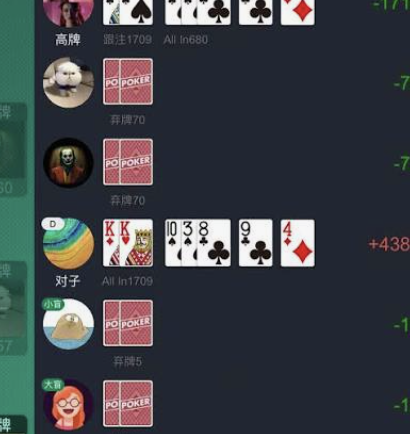 QQ扑克allin复盘检查表示意